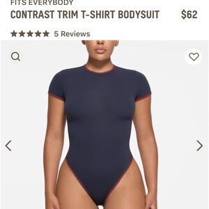 Skims fits everybody contrast trim t-shirt bodysuit